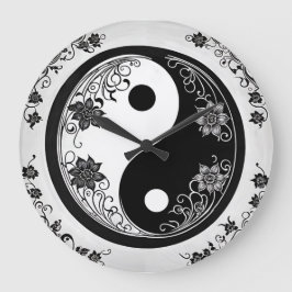 Reloj Redondo Grande Símbolo Yin Yang