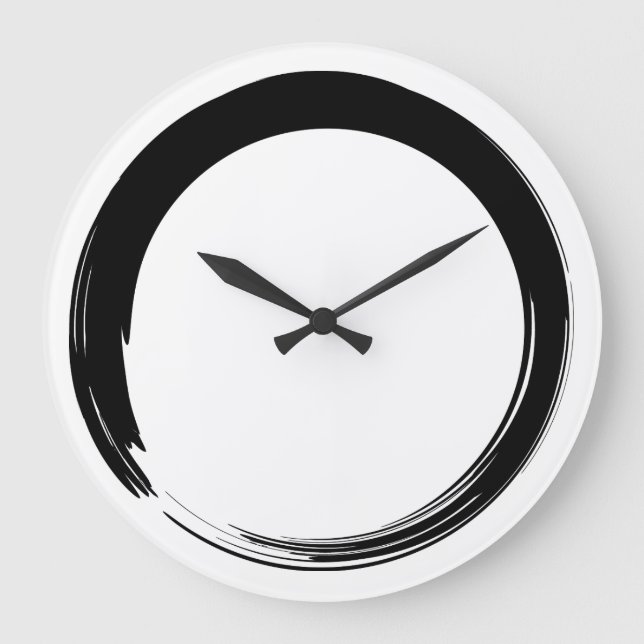 Reloj Redondo Grande Símbolo zen / círculo de entrelazado (Anverso)