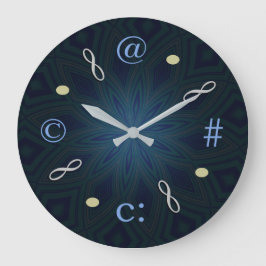 Reloj Redondo Grande símbolos contemporáneos infinito 001