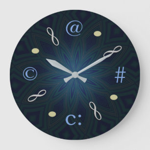Reloj Redondo Grande símbolos contemporáneos infinito 001