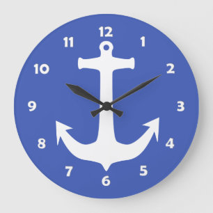 Reloj Redondo Grande Símbolos simples / iconos - ANCHOR + ideas