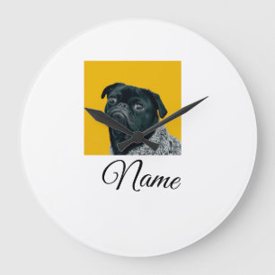 Reloj Redondo Grande Simple colorful animal add name photo custom throw