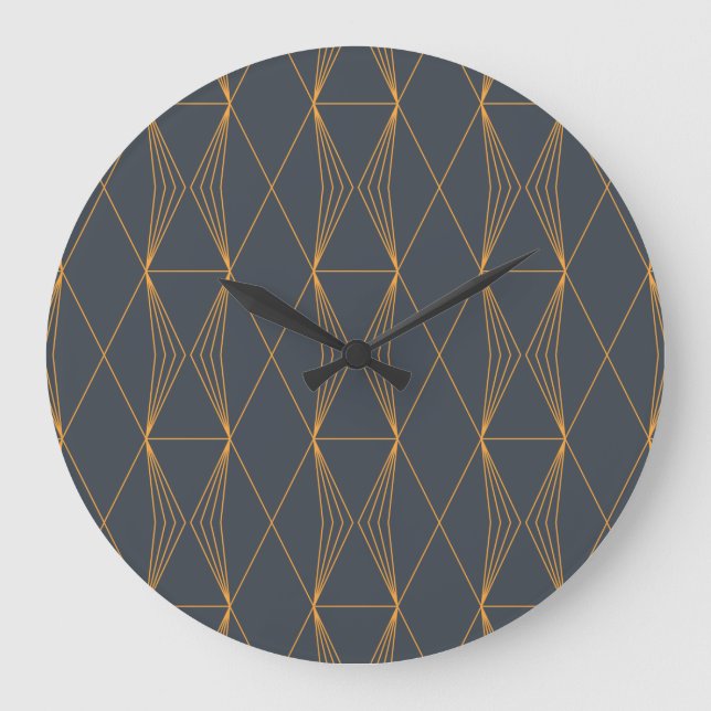 Reloj Redondo Grande Simple, elegant, cool, trendy line graphic pattern (Anverso)