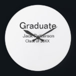 Reloj Redondo Grande simple graduado mínimo añadir nombre a clase moder<br><div class="desc">diseño de plantilla de personalizar</div>