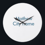 Reloj Redondo Grande simple letra inicial monograma añada su nombre<br><div class="desc">diseño</div>