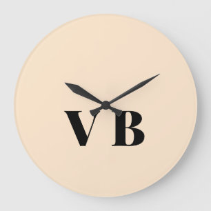Reloj Redondo Grande simple minimal color sólido personalizado pastel p