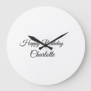 Reloj Redondo Grande SIMPLE MINIMAL.CUTIE ADD NAME BABY happy birthday