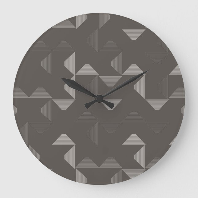 Reloj Redondo Grande Simple, modern, trendy geometric graphic pattern (Anverso)
