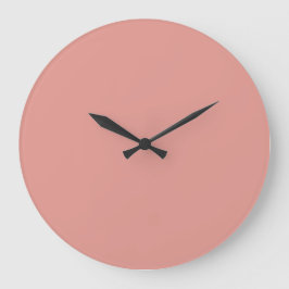 Reloj Redondo Grande Simple pastel flamingo pink color