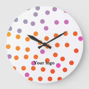 Reloj Redondo Grande Simple y minimalista logo personalizado elegante a