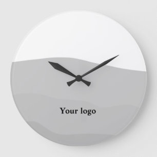 Reloj Redondo Grande Simple y minimalista logotipo personalizado elegan