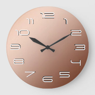 Reloj Redondo Grande Simplicidad de la elegancia del cobre