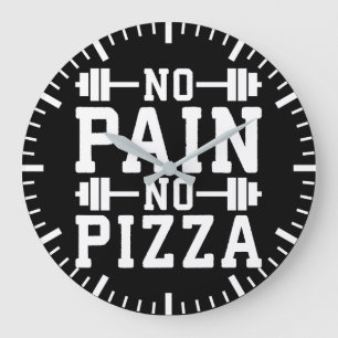 Reloj Redondo Grande Sin dolor, sin pizza - carbohidratos - Graciosa No