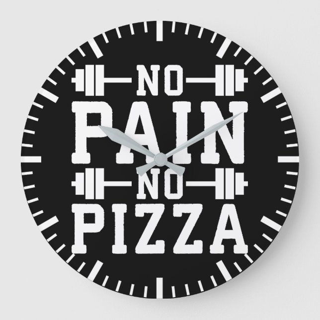 Reloj Redondo Grande Sin dolor, sin pizza - carbohidratos - Graciosa No (Anverso)