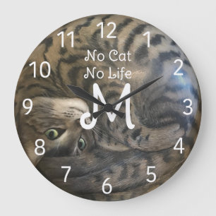 Reloj Redondo Grande Sin gato sin vida