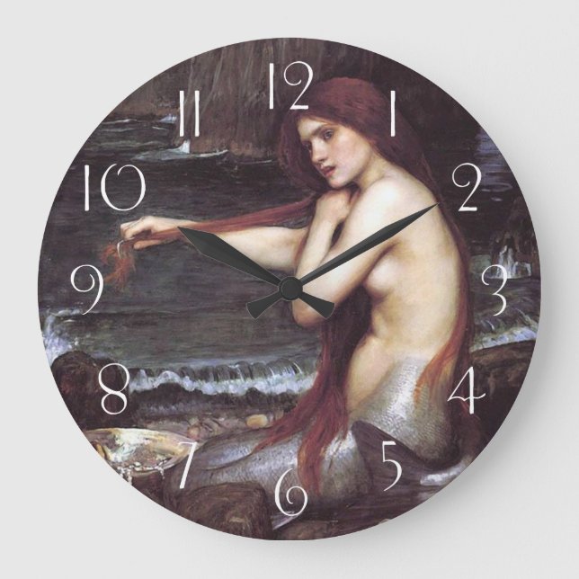 Reloj Redondo Grande Sirena de J W Waterhouse, 1901 (Anverso)