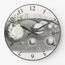 Sistema solar vintage Surreal blanco y negro