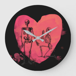 Reloj Redondo Grande Skeleton Love