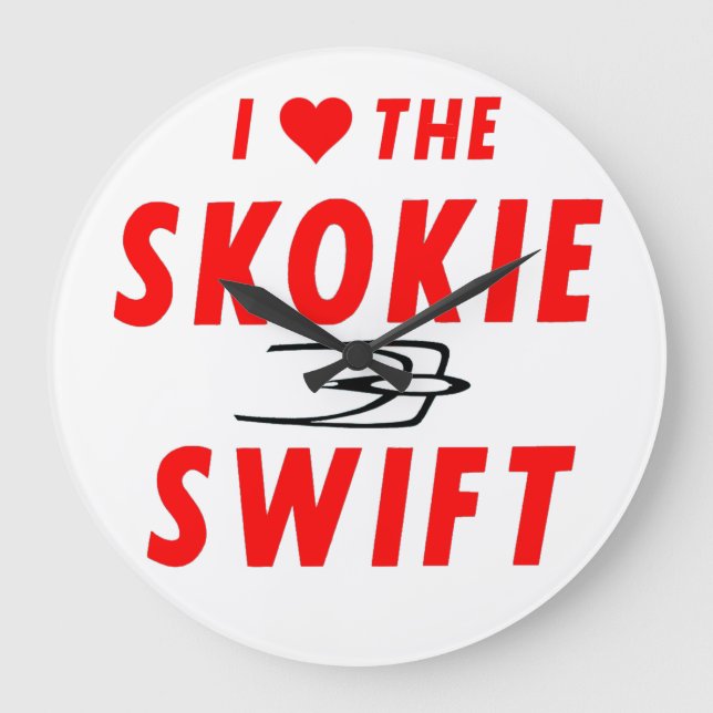 Reloj Redondo Grande Skokie Swift, Línea Amarilla, CTA Rapid Transit (Anverso)