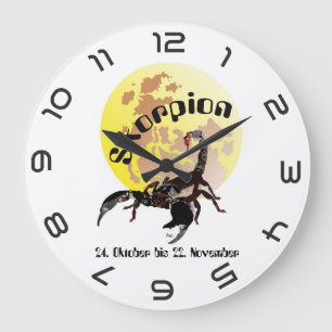 Reloj Redondo Grande Skorpion - Sternzeichen Uhr