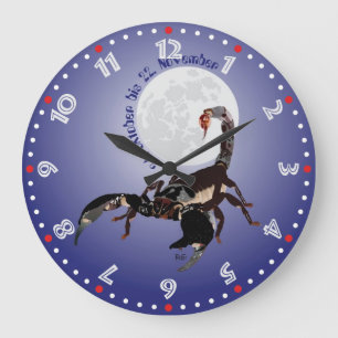 Reloj Redondo Grande Skorpion - Sternzeichen Uhr