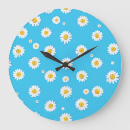 Reloj Redondo Grande Sky Bloom Daisies