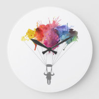 Skydiver, Parachute. Skydiving Sport. Parachuting