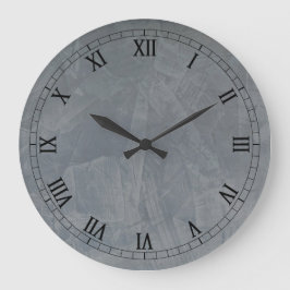 Reloj Redondo Grande Slate Venetian Plaster Faux Finike Wallclock