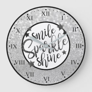 Reloj Redondo Grande Smile Sparkle Shine
