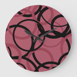 Reloj Redondo Grande Smoky Topaz and Black Circles