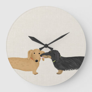 Reloj Redondo Grande Smooch de los Dachshunds