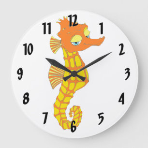 Reloj Redondo Grande Snazzy Seahorse