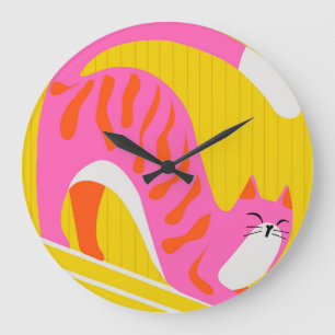 Reloj Redondo Grande Snoozing Whiskers