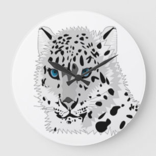 RELOJ REDONDO GRANDE SNOW LEOPARD