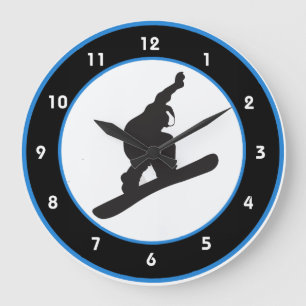 Reloj Redondo Grande Snowboarding Design Wall Clock
