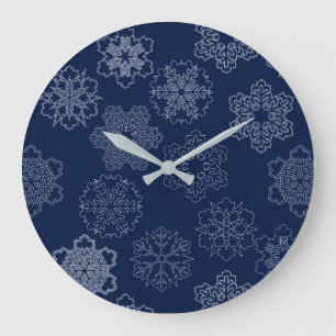 Reloj Redondo Grande Snowflake