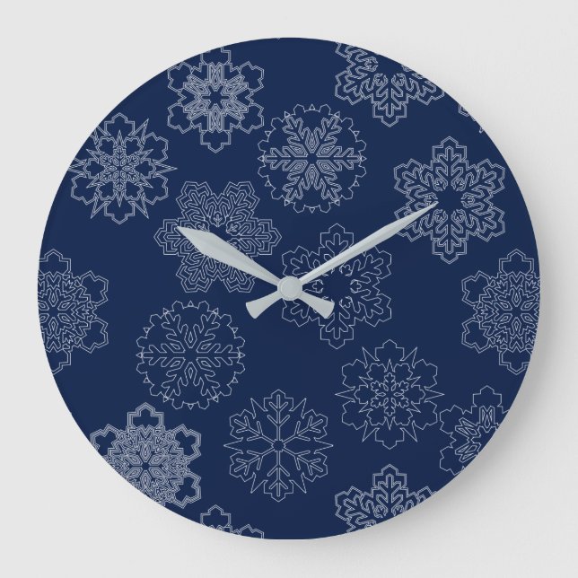 Reloj Redondo Grande Snowflake (Anverso)