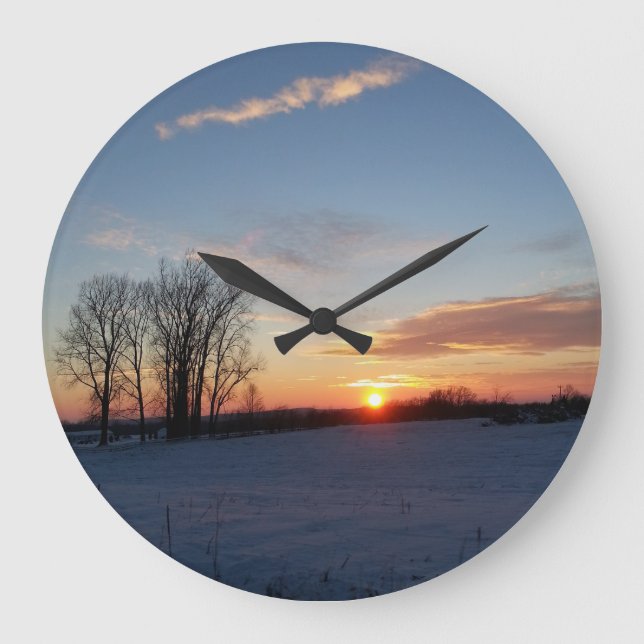 Reloj Redondo Grande Snowley Sunset (Anverso)