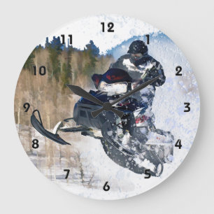 Reloj Redondo Grande Snowmobile aerotransportado