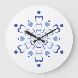 Reloj Redondo Grande Snowy Heartburst