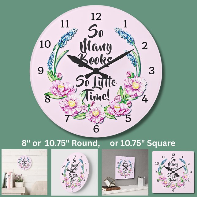Reloj Redondo Grande So Many Books So Little Time (Subido por el creador)