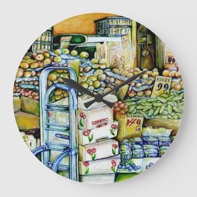 Reloj Redondo Grande Socavar la gentrificación artística (Anverso)