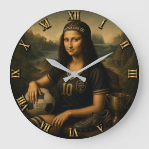 Reloj Redondo Grande Soccer Funny Mona Lisa