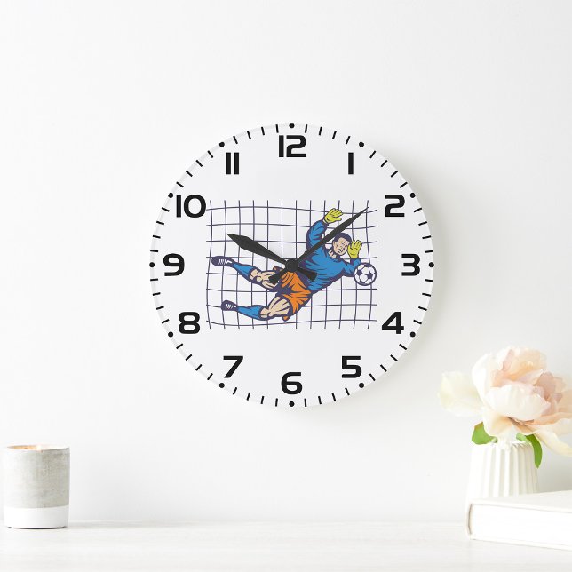 Reloj Redondo Grande Soccer Goalkeeper Diving Save (Subido por el creador)