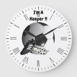 Reloj Redondo Grande Soccer Im A Keeper, Wall Clock