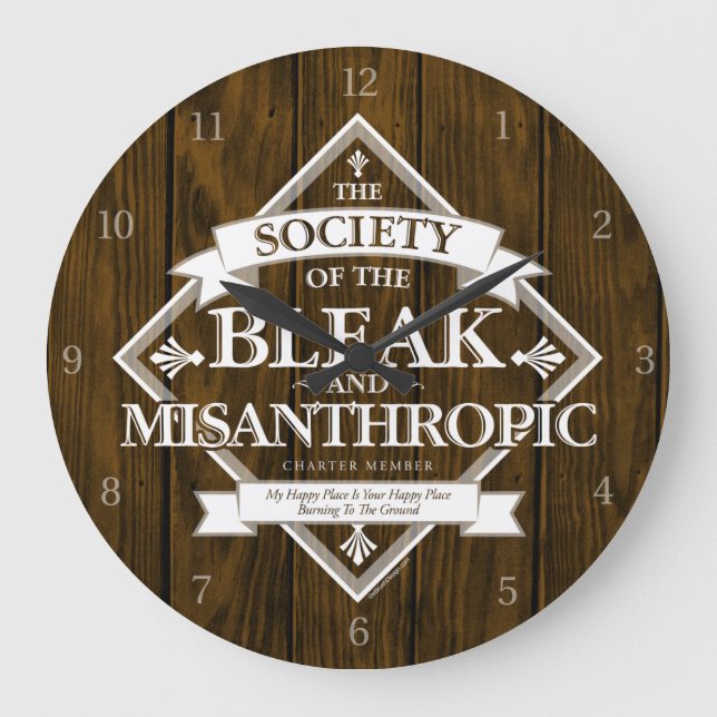 Reloj Redondo Grande Sociedad de Bleak y Misantropic (Anverso)