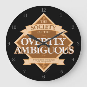 Reloj Redondo Grande Sociedad de Los Demasiado Ambiguos