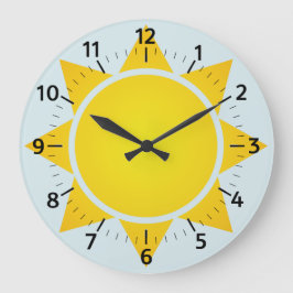 Reloj Redondo Grande Sol amarillo