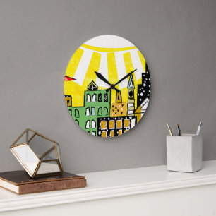 RELOJ REDONDO GRANDE SOL EN LA CIUDAD