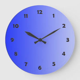 Reloj Redondo Grande SOLAMENTE pendientes del COLOR - azul real + cara